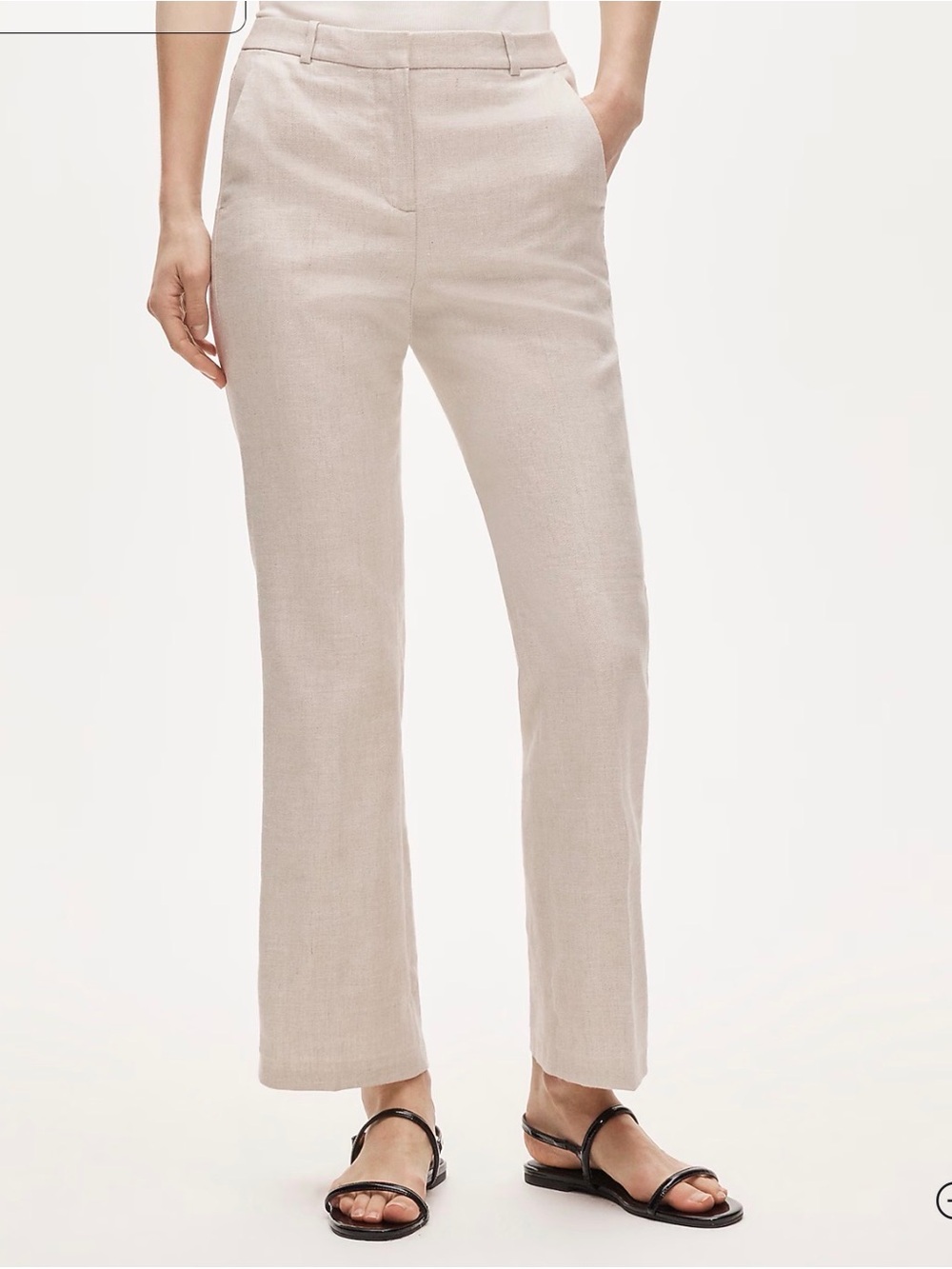 J. Crew Kaya Pant, Flax Ivory,  Stretch Linen